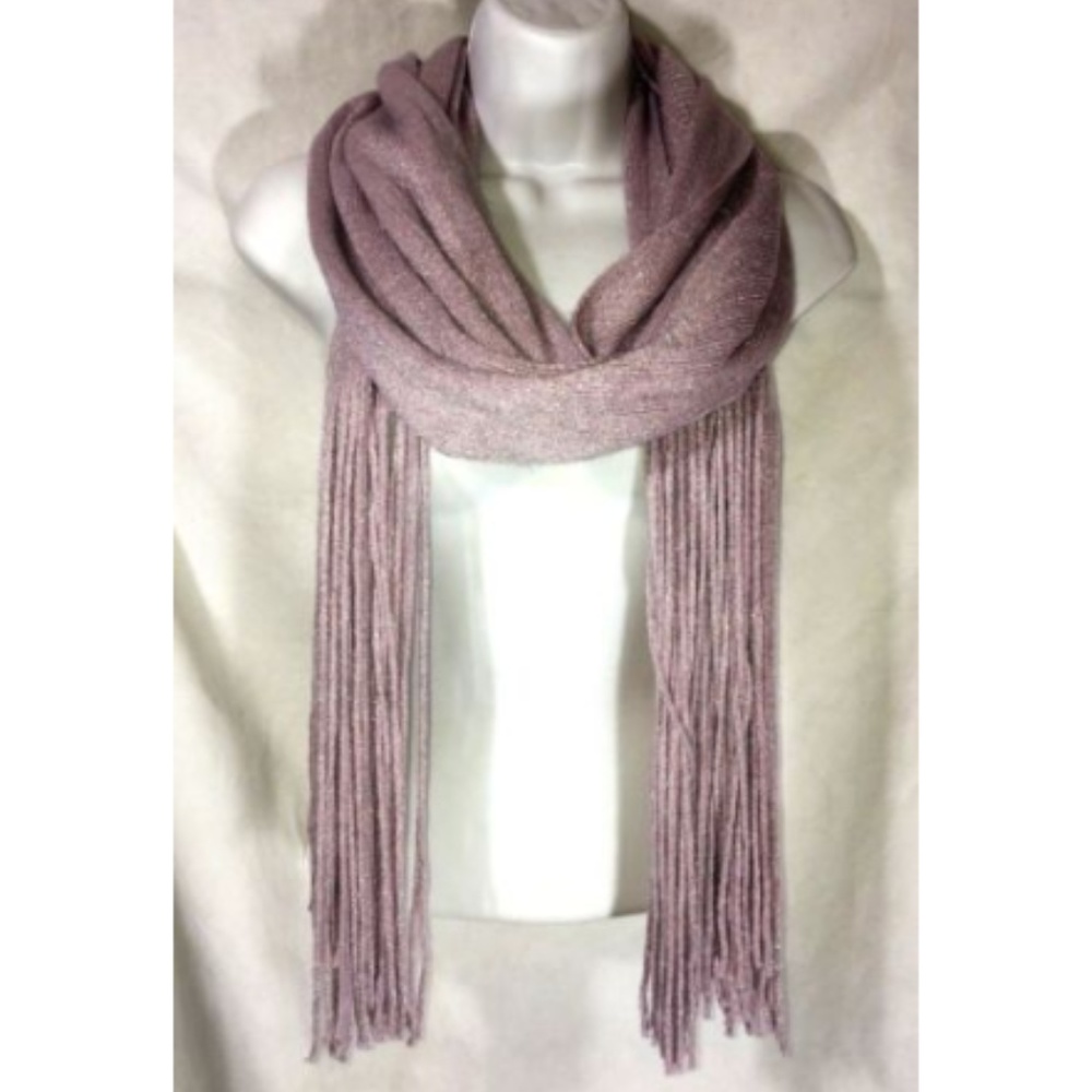 Keep It Trendy Scarf Pink Metallic 100% Acrylic